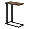 Monarch Specialties I 2853 Accent Table, C-shaped, End, Side, Snack, Living Room, Bedroom, Metal, Laminate, Brown, Black, Contemporary, Modern - - Mounts For Less