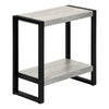 Monarch Specialties I 2857 Accent Table, Side, End, Nightstand, Lamp, Living Room, Bedroom, Metal, Laminate, Grey, Black, Contemporary, Modern - - Mounts For Less