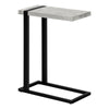 Monarch Specialties I 2858 Accent Table, C-shaped, End, Side, Snack, Living Room, Bedroom, Metal, Laminate, Grey, Black, Contemporary, Modern - - Mounts For Less