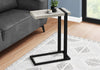 Monarch Specialties I 2858 Accent Table, C-shaped, End, Side, Snack, Living Room, Bedroom, Metal, Laminate, Grey, Black, Contemporary, Modern - - Mounts For Less