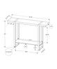 Monarch Specialties I 2861 Accent Table, Console, Entryway, Narrow, Sofa, Living Room, Bedroom, Metal, Laminate, Black, Contemporary, Modern - - Mounts For Less