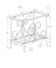 Monarch Specialties I 3106 Accent Table, Side, End, Nightstand, Lamp, Living Room, Bedroom, Metal, Tempered Glass, Grey, Clear, Traditional - - Mounts For Less