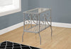 Monarch Specialties I 3106 Accent Table, Side, End, Nightstand, Lamp, Living Room, Bedroom, Metal, Tempered Glass, Grey, Clear, Traditional - - Mounts For Less