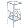 Monarch Specialties I 3158 Accent Table, Side, End, Nightstand, Lamp, Living Room, Bedroom, Metal, Tempered Glass, Grey, Transitional - - Mounts For Less