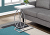 Monarch Specialties I 3184 Accent Table, C-shaped, End, Side, Snack, Living Room, Bedroom, Metal, Laminate, Glossy White, Chrome, Contemporary, Modern - - Mounts For Less
