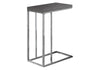 Monarch Specialties I 3228 Accent Table, C-shaped, End, Side, Snack, Living Room, Bedroom, Metal, Laminate, Grey, Chrome, Contemporary, Modern - - Mounts For Less