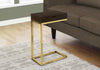 Monarch Specialties I 3236 Accent Table, C-shaped, End, Side, Snack, Storage Drawer, Living Room, Bedroom, Metal, Laminate, Brown, Gold, Contemporary, Modern - - Mounts For Less