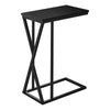 Monarch Specialties I 3247 Accent Table, C-shaped, End, Side, Snack, Living Room, Bedroom, Metal, Laminate, Black, Contemporary, Modern - - Mounts For Less