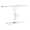 Monarch Specialties I 3266 Accent Table, Console, Entryway, Narrow, Sofa, Living Room, Bedroom, Metal, Laminate, Glossy White, Chrome, Contemporary, Modern - - Mounts For Less