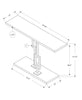 Monarch Specialties I 3266 Accent Table, Console, Entryway, Narrow, Sofa, Living Room, Bedroom, Metal, Laminate, Glossy White, Chrome, Contemporary, Modern - - Mounts For Less