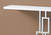 Monarch Specialties I 3266 Accent Table, Console, Entryway, Narrow, Sofa, Living Room, Bedroom, Metal, Laminate, Glossy White, Chrome, Contemporary, Modern - - Mounts For Less