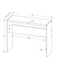Monarch Specialties I 3288 Accent Table, Console, Entryway, Narrow, Sofa, Living Room, Bedroom, Tempered Glass, Laminate, Glossy White, Clear, Contemporary, Modern - - Mounts For Less