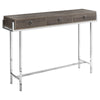 Monarch Specialties I 3299 Accent Table, Console, Entryway, Narrow, Sofa, Storage Drawer, Living Room, Bedroom, Metal, Laminate, Brown, Chrome, Contemporary, Modern - - Mounts For Less