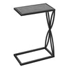 Monarch Specialties I 3305 Accent Table, C-shaped, End, Side, Snack, Living Room, Bedroom, Metal, Laminate, Grey, Black, Contemporary, Modern - - Mounts For Less