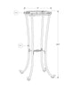 Monarch Specialties I 3332 Accent Table, Side, End, Plant Stand, Round, Living Room, Bedroom, Metal, Tempered Glass, Black, Clear, Contemporary, Modern - - Mounts For Less