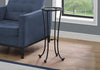 Monarch Specialties I 3332 Accent Table, Side, End, Plant Stand, Round, Living Room, Bedroom, Metal, Tempered Glass, Black, Clear, Contemporary, Modern - - Mounts For Less