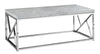 Monarch Specialties I 3375 Coffee Table, Accent, Cocktail, Rectangular, Living Room, 48"l, Metal, Laminate, Grey, Chrome, Contemporary, Modern - - Mounts For Less