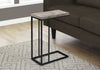 Monarch Specialties I 3405 Accent Table, C-shaped, End, Side, Snack, Living Room, Bedroom, Metal, Laminate, Beige, Black, Contemporary, Modern - - Mounts For Less