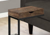 Monarch Specialties I 3406 Accent Table, C-shaped, End, Side, Snack, Storage Drawer, Living Room, Bedroom, Metal, Laminate, Brown, Black, Contemporary, Modern - - Mounts For Less