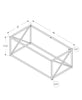 Monarch Specialties I 3440 Coffee Table, Accent, Cocktail, Rectangular, Living Room, 44"l, Metal, Tempered Glass, Chrome, Clear, Contemporary, Modern - - Mounts For Less