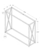 Monarch Specialties I 3446 Accent Table, Console, Entryway, Narrow, Sofa, Living Room, Bedroom, Metal, Tempered Glass, Gold, Clear, Contemporary, Modern - - Mounts For Less