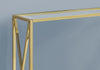 Monarch Specialties I 3446 Accent Table, Console, Entryway, Narrow, Sofa, Living Room, Bedroom, Metal, Tempered Glass, Gold, Clear, Contemporary, Modern - - Mounts For Less
