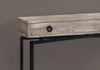 Monarch Specialties I 3455 Accent Table, Console, Entryway, Narrow, Sofa, Storage Drawer, Living Room, Bedroom, Metal, Laminate, Beige, Black, Contemporary, Modern - - Mounts For Less