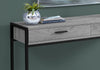 Monarch Specialties I 3510 Accent Table, Console, Entryway, Narrow, Sofa, Storage Drawer, Living Room, Bedroom, Metal, Laminate, Grey, Black, Contemporary, Modern - - Mounts For Less