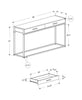 Monarch Specialties I 3512 Accent Table, Console, Entryway, Narrow, Sofa, Storage Drawer, Living Room, Bedroom, Metal, Laminate, Black, Contemporary, Modern - - Mounts For Less