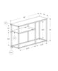 Monarch Specialties I 3514 Accent Table, Console, Entryway, Narrow, Sofa, Living Room, Bedroom, Metal, Laminate, Grey, Black, Contemporary, Modern - - Mounts For Less