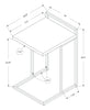 Monarch Specialties I 3631 Accent Table, C-shaped, End, Side, Snack, Living Room, Bedroom, Metal, Laminate, Grey, Black, Contemporary, Modern - - Mounts For Less