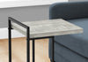 Monarch Specialties I 3631 Accent Table, C-shaped, End, Side, Snack, Living Room, Bedroom, Metal, Laminate, Grey, Black, Contemporary, Modern - - Mounts For Less