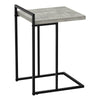 Monarch Specialties I 3631 Accent Table, C-shaped, End, Side, Snack, Living Room, Bedroom, Metal, Laminate, Grey, Black, Contemporary, Modern - - Mounts For Less