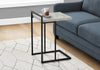 Monarch Specialties I 3631 Accent Table, C-shaped, End, Side, Snack, Living Room, Bedroom, Metal, Laminate, Grey, Black, Contemporary, Modern - - Mounts For Less