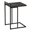 Monarch Specialties I 3633 Accent Table, C-shaped, End, Side, Snack, Living Room, Bedroom, Metal, Laminate, Black, Contemporary, Modern - - Mounts For Less