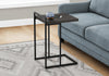 Monarch Specialties I 3633 Accent Table, C-shaped, End, Side, Snack, Living Room, Bedroom, Metal, Laminate, Black, Contemporary, Modern - - Mounts For Less