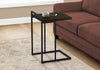 Monarch Specialties I 3635 Accent Table, C-shaped, End, Side, Snack, Living Room, Bedroom, Metal, Laminate, Brown, Black, Contemporary, Modern - - Mounts For Less