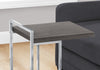 Monarch Specialties I 3637 Accent Table, C-shaped, End, Side, Snack, Living Room, Bedroom, Metal, Laminate, Grey, Chrome, Contemporary, Modern - - Mounts For Less