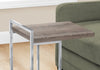 Monarch Specialties I 3638 Accent Table, C-shaped, End, Side, Snack, Living Room, Bedroom, Metal, Laminate, Brown, Chrome, Contemporary, Modern - - Mounts For Less