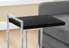 Monarch Specialties I 3640 Accent Table, C-shaped, End, Side, Snack, Living Room, Bedroom, Metal, Laminate, Black, Chrome, Contemporary, Modern - - Mounts For Less