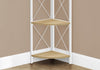 Monarch Specialties I 3652 Bookshelf, Bookcase, Etagere, Corner, 4 Tier, 60"h, Office, Bedroom, Metal, Laminate, Natural, White, Contemporary, Modern - - Mounts For Less