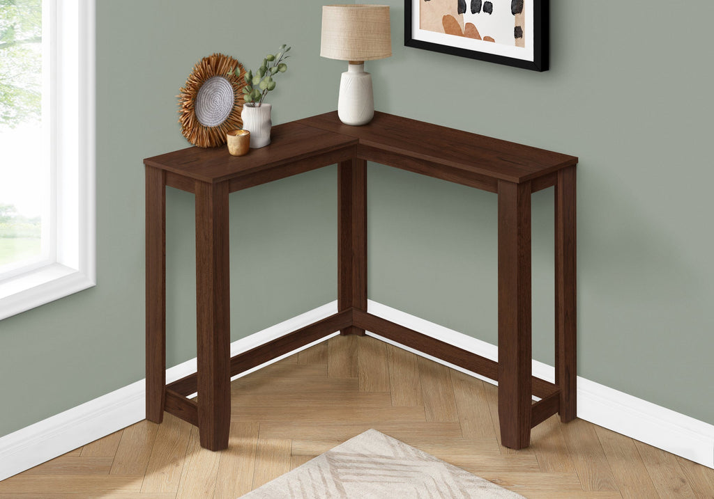 Monarch Specialties I 3661 Accent Table, Console, Entryway, Narrow, Corner, Living Room, Bedroom, Laminate, Brown, Contemporary, Modern - - Mounts For Less