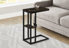 Monarch Specialties I 3670 Accent Table, C-shaped, End, Side, Snack, Living Room, Bedroom, Metal, Laminate, Brown, Black, Contemporary, Modern - - Mounts For Less