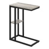 Monarch Specialties I 3671 Accent Table, C-shaped, End, Side, Snack, Living Room, Bedroom, Metal, Laminate, Grey, Black, Contemporary, Modern - - Mounts For Less
