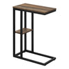 Monarch Specialties I 3673 Accent Table, C-shaped, End, Side, Snack, Living Room, Bedroom, Metal, Laminate, Brown, Black, Contemporary, Modern - - Mounts For Less