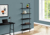 Monarch Specialties I 3683 Bookshelf, Bookcase, Etagere, Ladder, 5 Tier, 72"h, Office, Bedroom, Metal, Laminate, Black, Contemporary, Modern - - Mounts For Less