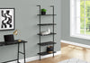 Monarch Specialties I 3684 Bookshelf, Bookcase, Etagere, Ladder, 5 Tier, 72"h, Office, Bedroom, Metal, Laminate, Black Marble Look, Black, Contemporary, Modern - - Mounts For Less