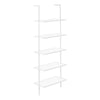 Monarch Specialties I 3687 Bookshelf, Bookcase, Etagere, Ladder, 5 Tier, 72"h, Office, Bedroom, Metal, Laminate, White, Contemporary, Modern - - Mounts For Less