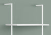 Monarch Specialties I 3687 Bookshelf, Bookcase, Etagere, Ladder, 5 Tier, 72"h, Office, Bedroom, Metal, Laminate, White, Contemporary, Modern - - Mounts For Less