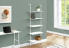 Monarch Specialties I 3687 Bookshelf, Bookcase, Etagere, Ladder, 5 Tier, 72"h, Office, Bedroom, Metal, Laminate, White, Contemporary, Modern - - Mounts For Less